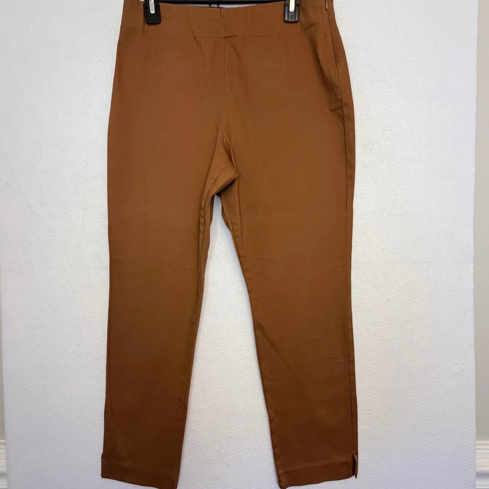 Old Navy Pixie Pants Womens 12 Cognac Brown Fall Stretch Ankle Career Work